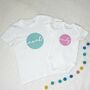 Personalised Sibling Or Friends Ballpen T Shirt Set, thumbnail 1 of 1