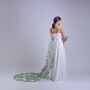 'Azalea Forest' Green Ethereal 3D Flower Wedding Veil, thumbnail 1 of 9