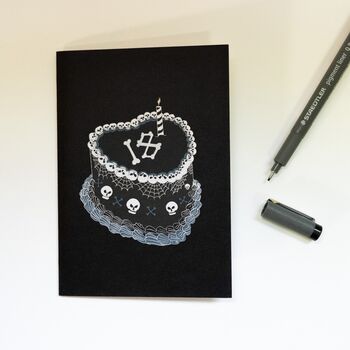 18th Gothic Cake Birthday Card, 3 of 6