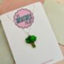 Broccoli Glitter Charm Necklace / Foodie Gift / Novelty Vegetable Jewellery / Colourful Accessories, thumbnail 3 of 6