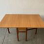 Mid Century 1960s Retro Vintage Large Drop Leaf Table, thumbnail 5 of 8