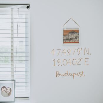 Personalised Coordinates Wire Sign, 2 of 8