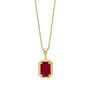 Ruby Art Deco Style 9ct Gold Pendant, thumbnail 2 of 6