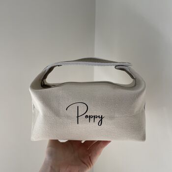 Personalised Top Handle Cosmetic Toiletry Bag, 5 of 12