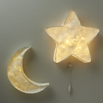 Star And Moon Shaped Lighting Set For Kids Rooms, 3 of 6