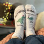 Personalised Me And You Christmas Dinosaur Socks, thumbnail 3 of 7