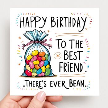 Best Friend Jelly Bean Birthday Card, 2 of 2