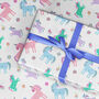 Kids Unicorn Wrapping Paper Roll Or Folded V2, thumbnail 1 of 2
