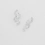 Silver Crystal Climber Earrings, thumbnail 2 of 4