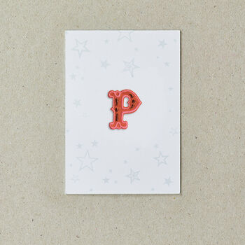 Letter P Alphabet Iron On Patch, 4 of 4