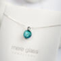 Silvery Turquoise To Sapphire Blue Glass Pendant, thumbnail 1 of 10