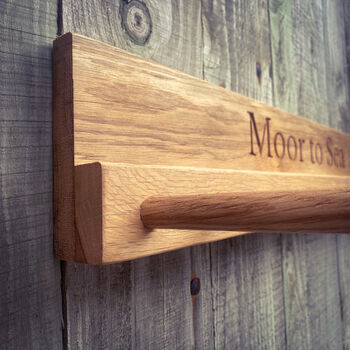 Engraved Oak Welly Boot Rack, 2 of 9
