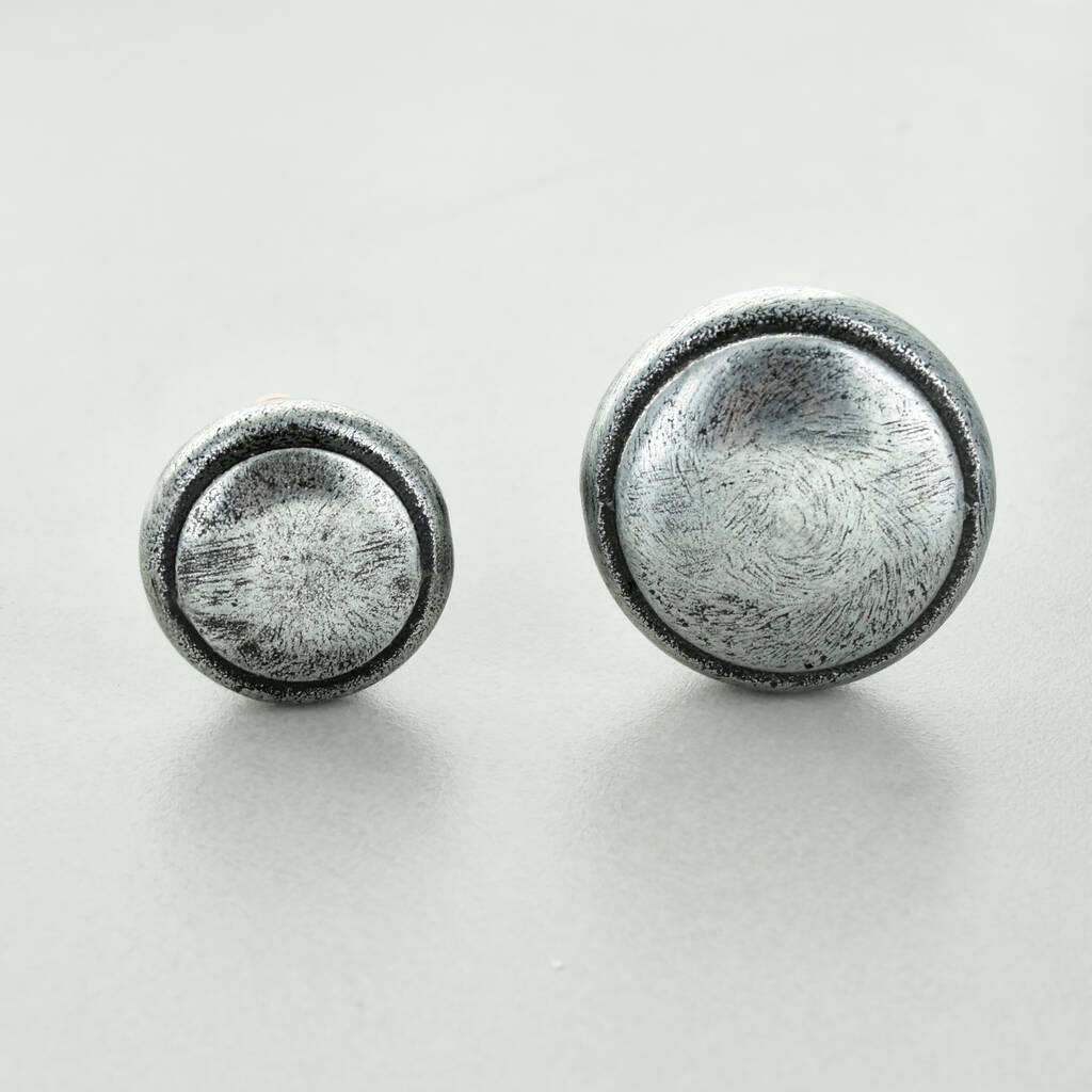 Ringed Pewter Cupboard Door Knobs Drawer Handles By G Decor ...