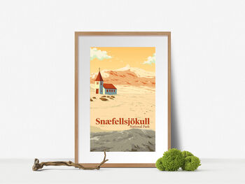 Snaefellsjokull National Park Travel Poster Print, 4 of 7