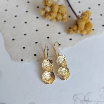 Sweet Daisy Dangling Earrings Gold Plated, 4 of 9