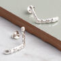 Sterling Silver Molten Studs, thumbnail 1 of 4