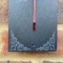 Garden Natural Slate Weather Wall Thermometer 45cm X 10cm Scroll Detail, thumbnail 4 of 5