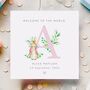 Welcome To The World Peter Rabbit Card *Pink + Blue Options, thumbnail 1 of 3