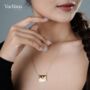 Personalised Cz Love Envelop Style Necklace, thumbnail 4 of 7
