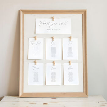 Autograph Foiled Wedding Table Plan Cards, 2 of 2