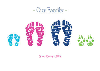 Small Personalised Family Foot Print, 6 of 7