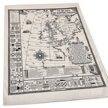 Shipping Forecast Map Tea Towel, 2 of 11