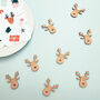 Christmas Rudolph Reindeer Wooden Table Confetti, thumbnail 1 of 2