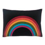 Rainbow Hand Embroidered Wool Cushion, thumbnail 1 of 2