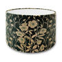 Luxury Velvet Lampshade Spring Flowers Green 40cm Or 30cm Sizes, thumbnail 5 of 6