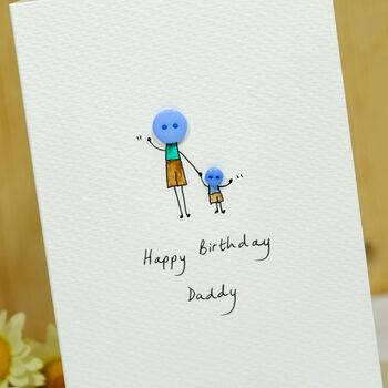 Personalised 'Button Daddy' Handmade Card, 3 of 12