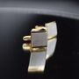 Square Textured Gold Cufflinks Gift For Men 316 L Stainless Steel, thumbnail 3 of 6