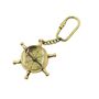 Brass Ship Wheel Compass Keyring, thumbnail 5 of 5