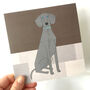 Weimaraner Dog Greetings Card, thumbnail 2 of 5