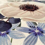 White Anemone Flower Pillow Cover With Blue, thumbnail 6 of 7