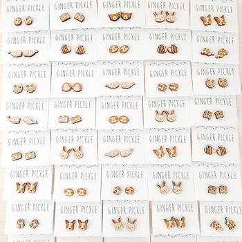 Wooden Penguin Stud Earrings, 10 of 12