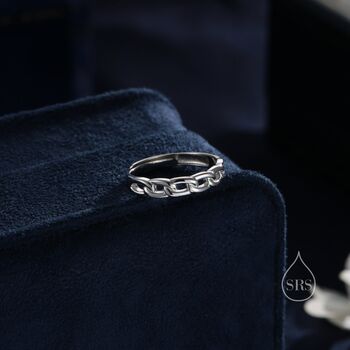 Sterling Silver Delicate Curb Chain Ring, 6 of 9