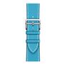 Vegan Leather Apple Watch Strap In Turquoise, thumbnail 1 of 4