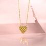 Gold Plated Beaded Heart Necklace, thumbnail 1 of 3