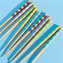 Striped Bamboo Chopsticks Set Of Five, thumbnail 1 of 4