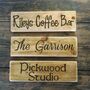 Hand Engraved Personalised Vintage Wood Signs, thumbnail 4 of 12