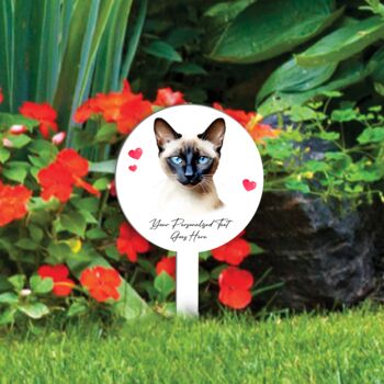 Personalised Cat Love Heart Memorial Grave Marker, 8 of 12