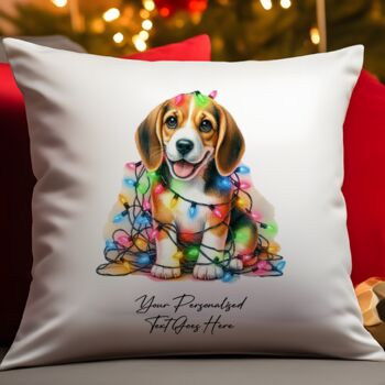 Personalised Beagle In Christmas Lights, 2 of 9
