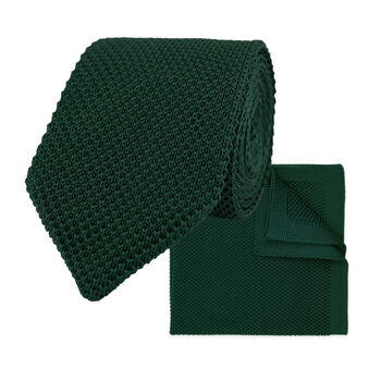 Wedding Handmade Knitted Bow Tie In Dark Green, 6 of 6