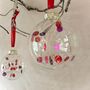 Set Of Six Red And Purple Christmas Baubles Tree Decoration Christmas Ornaments, thumbnail 4 of 7