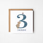 Personalised 3rd Birthday Card In Four Colour Options, thumbnail 3 of 4