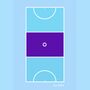 Netball Court Graphic Print In Team Colours, thumbnail 6 of 12