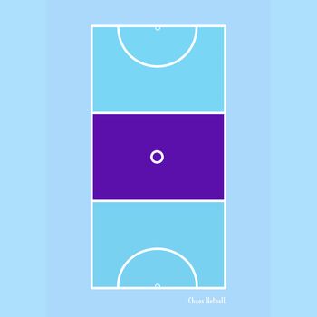 Netball Court Graphic Print In Team Colours, 6 of 12
