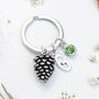 Personalised Pine Cone Keyring, Nature Lover Gift, thumbnail 1 of 7