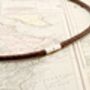 Mens Braided Leather Necklace Sterling Silver Twist Clasp, thumbnail 4 of 9