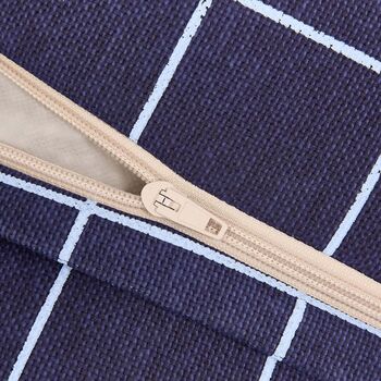 Vibes Adult Long Beanbag In Navy Blue Grid, 2 of 3